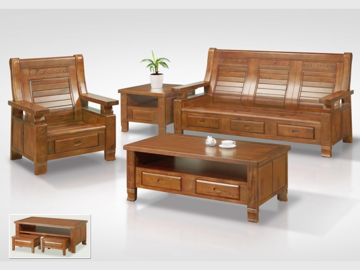 大台中家具商圈,最便宜的傢俱公司,原木家具-258樟木組椅