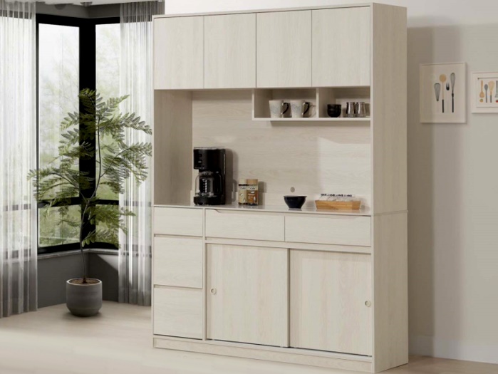 台中傢俱公司嚴選推薦｜大豐收傢俱–神岡家具–奶油白榆木餐櫃